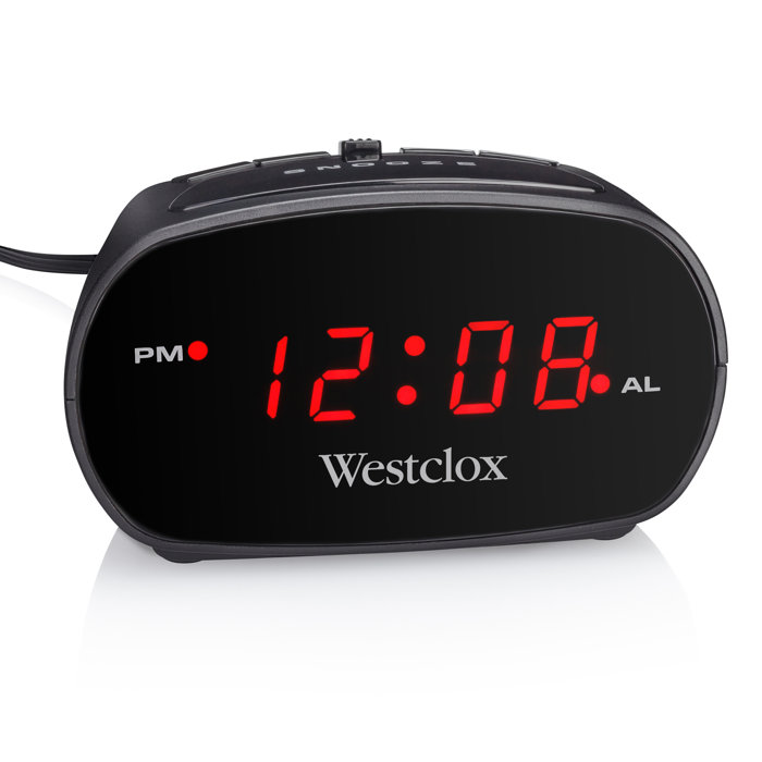 Westclox Modern & Contemporary Digital Plastic Electric Alarm Tabletop